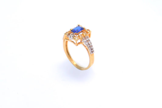BLUE WITH ZIRCON AND CHAMPAGNE