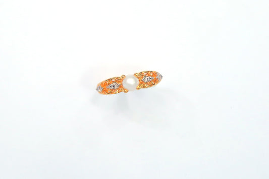PEARL GOLD PLATED RING