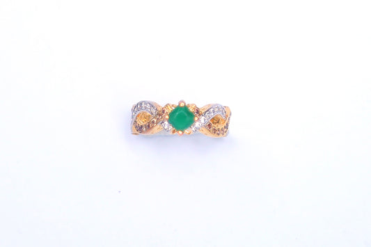 GREEN WITH ZIRCON AND CHAMPAGNE