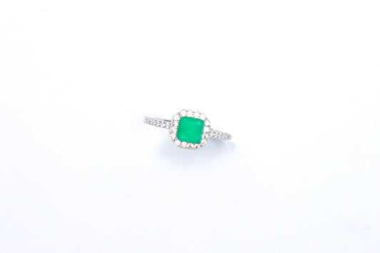 GREEN WITH ZIRCON